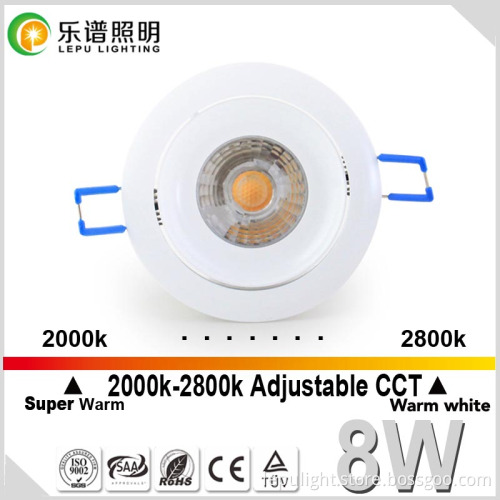 Vanern 8W CCT Dimmable sharp COB 2000K-2800K led downlight